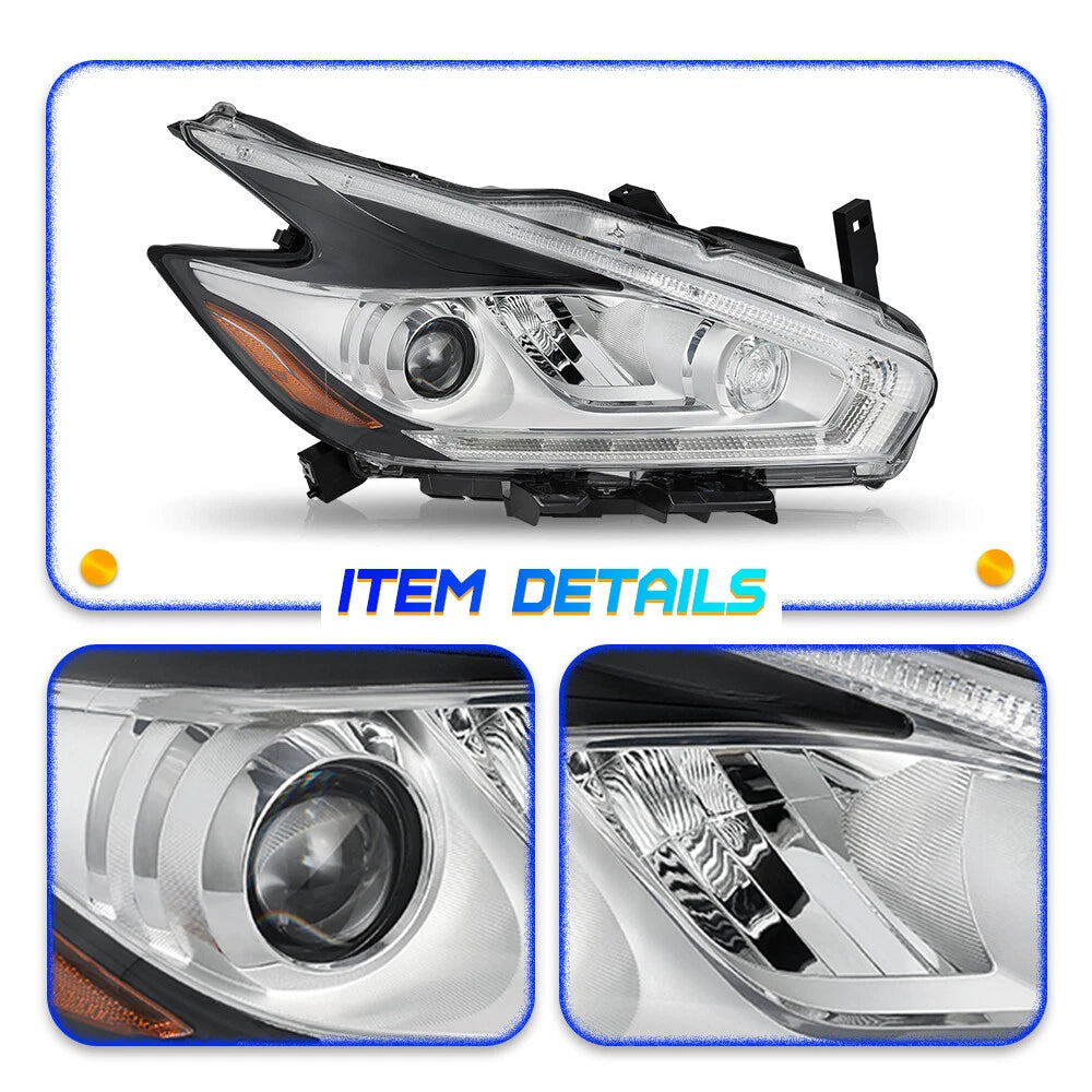 For 2015-2018 Nissan Murano Full LED Headlight Headlamp Right Passenger Side