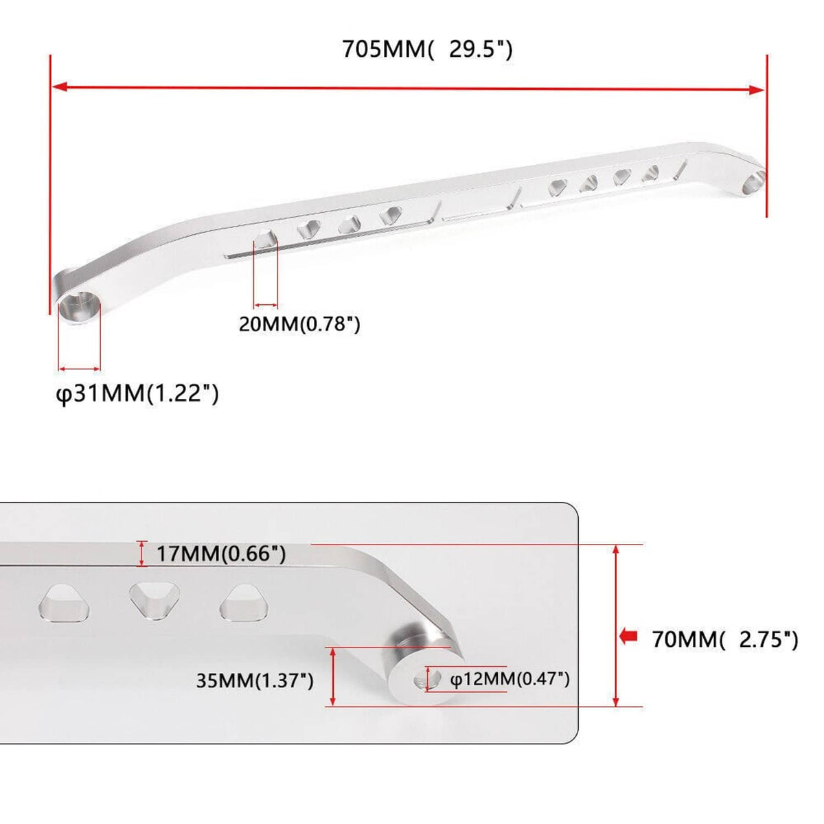 Solidspare New For 96-00 Honda Civic Car Rear Lower Control Arm & Subframe Brace Tie Bar EK