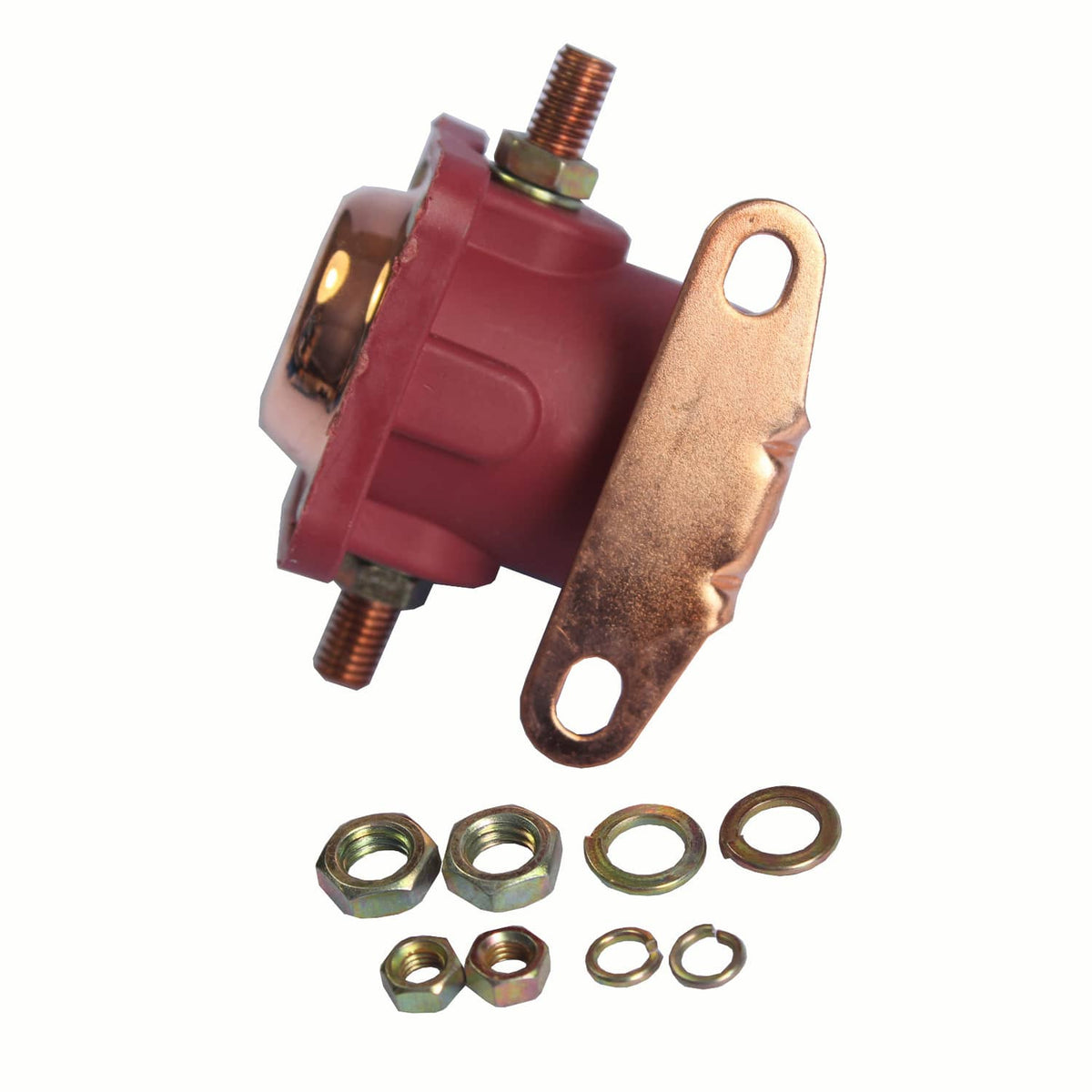 Solidspare Red 12 Volt Solenoid Relay 12V Heavy Duty SW3 SNL135 Fit Ford Starter Car Truck
