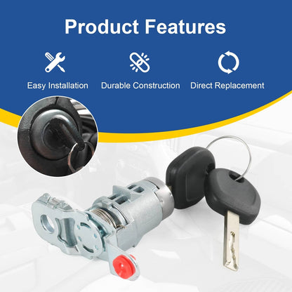 Solidspare Driver Side Door Lock Cylinder 13590041 w/ 2 Key For Chevrolet Silverado LHD