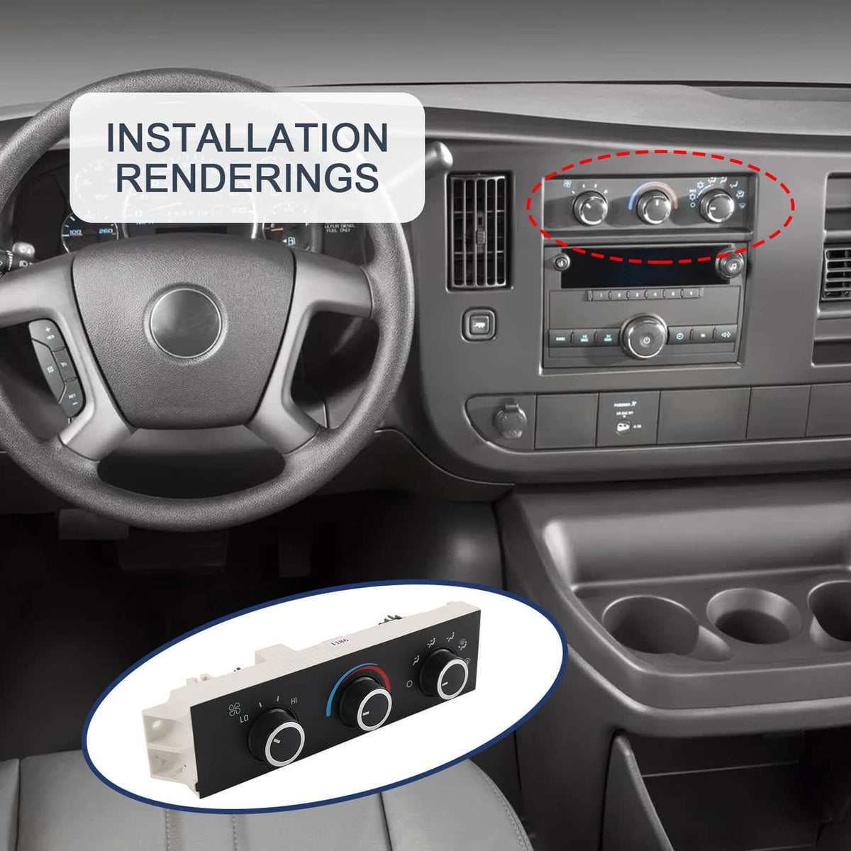 Solidspare AC Delco Climate Control Unit 84793086 For Chevy Express Van SaVana 3500 2500