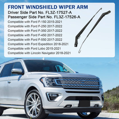 Solidspare Pair Front Windshield Wiper Arm For 15-23 Ford F150 Expedition Super Duty LH+RH