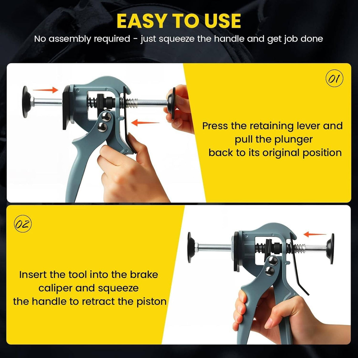 Solid Spare 24300 Speedy Brake Pad Spreader Single Piston Brake Caliper Compressor Tool