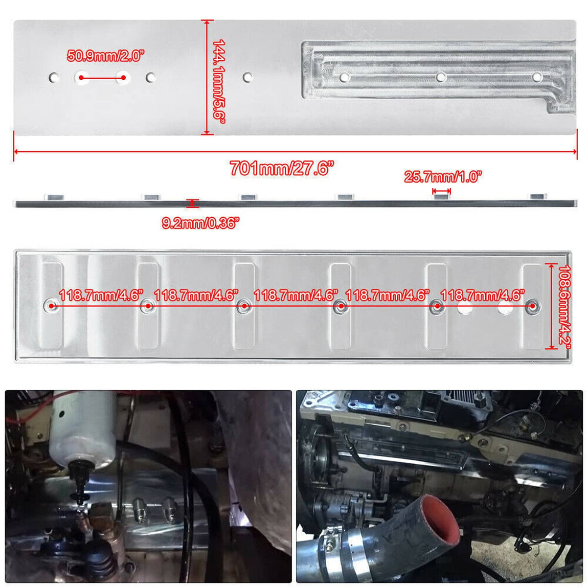 Solidspare Aluminum Billet Tappet Cover Kit for Cummins 89-02 Dodge Ram 5.9L 12/24v Diesel