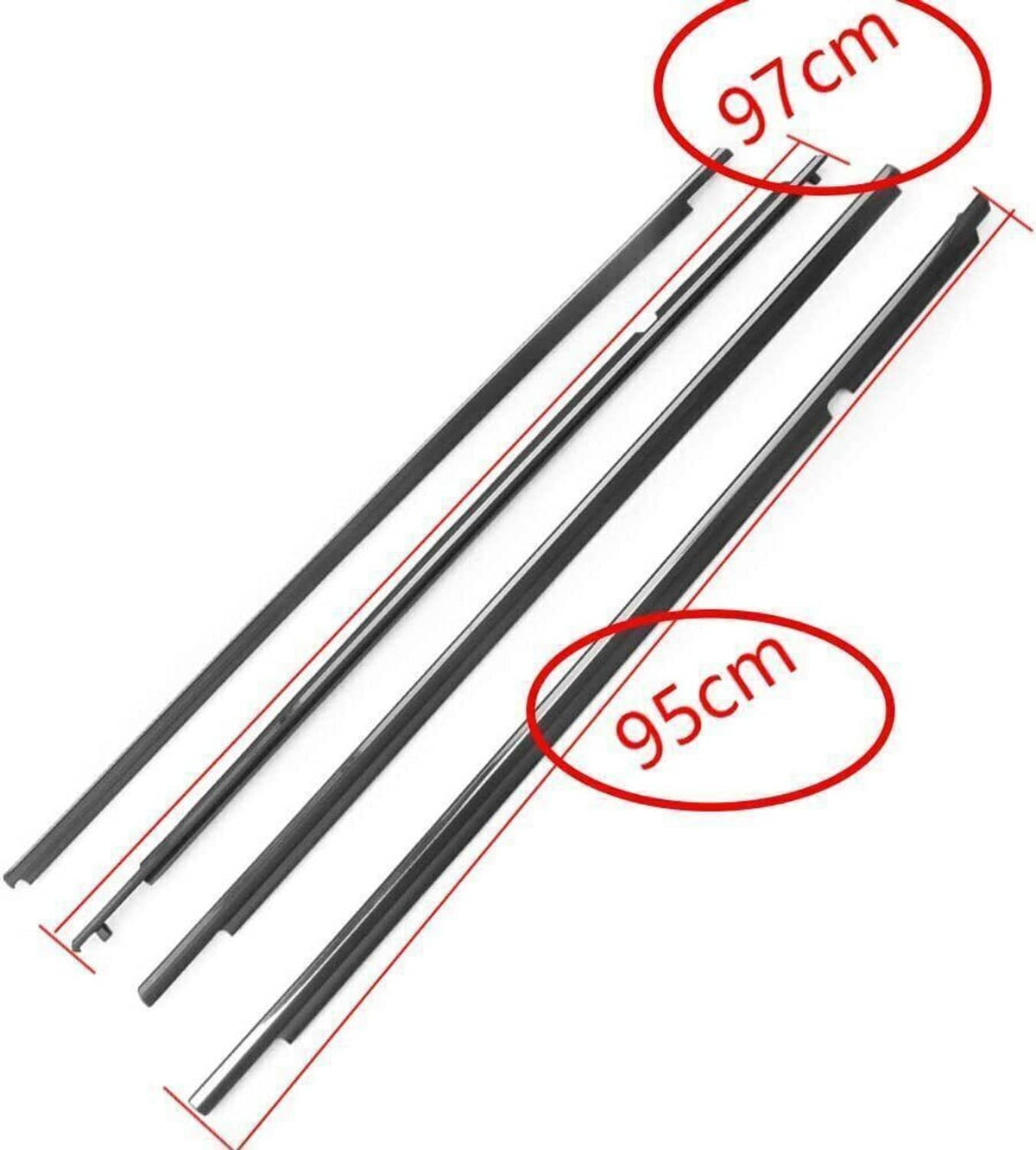 Solidspare 4Pcs Door Window Weatherstrips Belt Seal Moulding Trim For Toyota Corolla 09-12