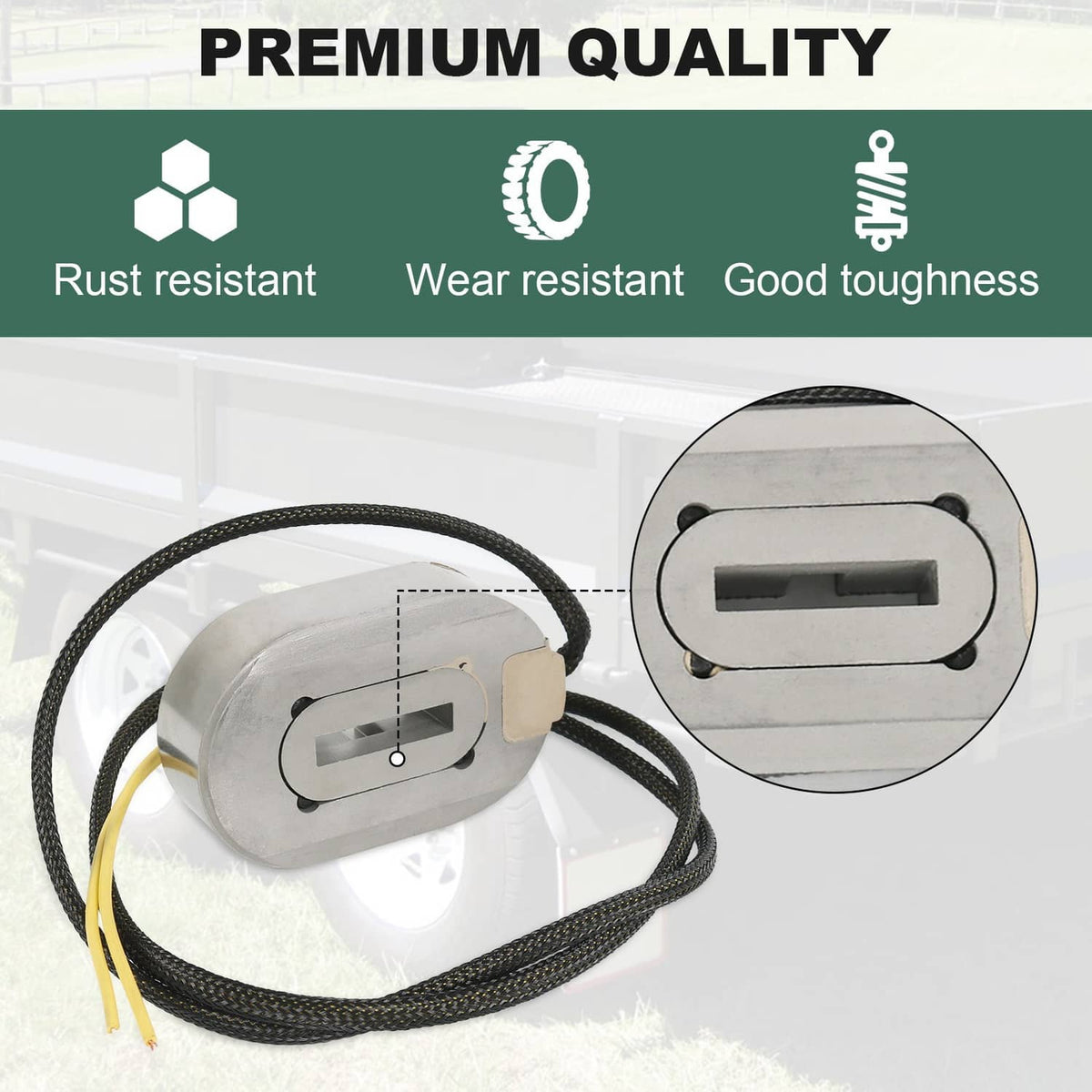 Solidspare 2pcs 12-1/4"x3-3/8 Electric Trailer Brake Magnet Replacement Kits for 10K axle