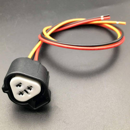 Solid Spare 3 Pin Headlight Fog Light Turn Signal Connector Pigtail For Nissan Mazda Subaru