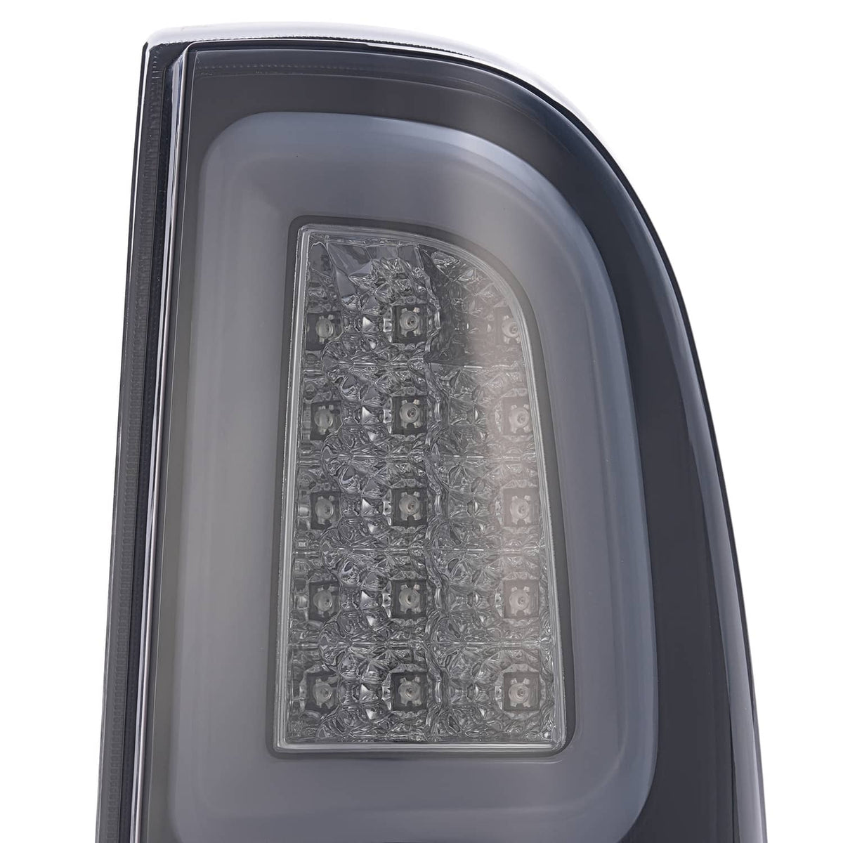 Solid Spare For 1997-03 Ford F150 99-07 F250 F350 Black Smoke LED Tube Tail Light Brake Lamp