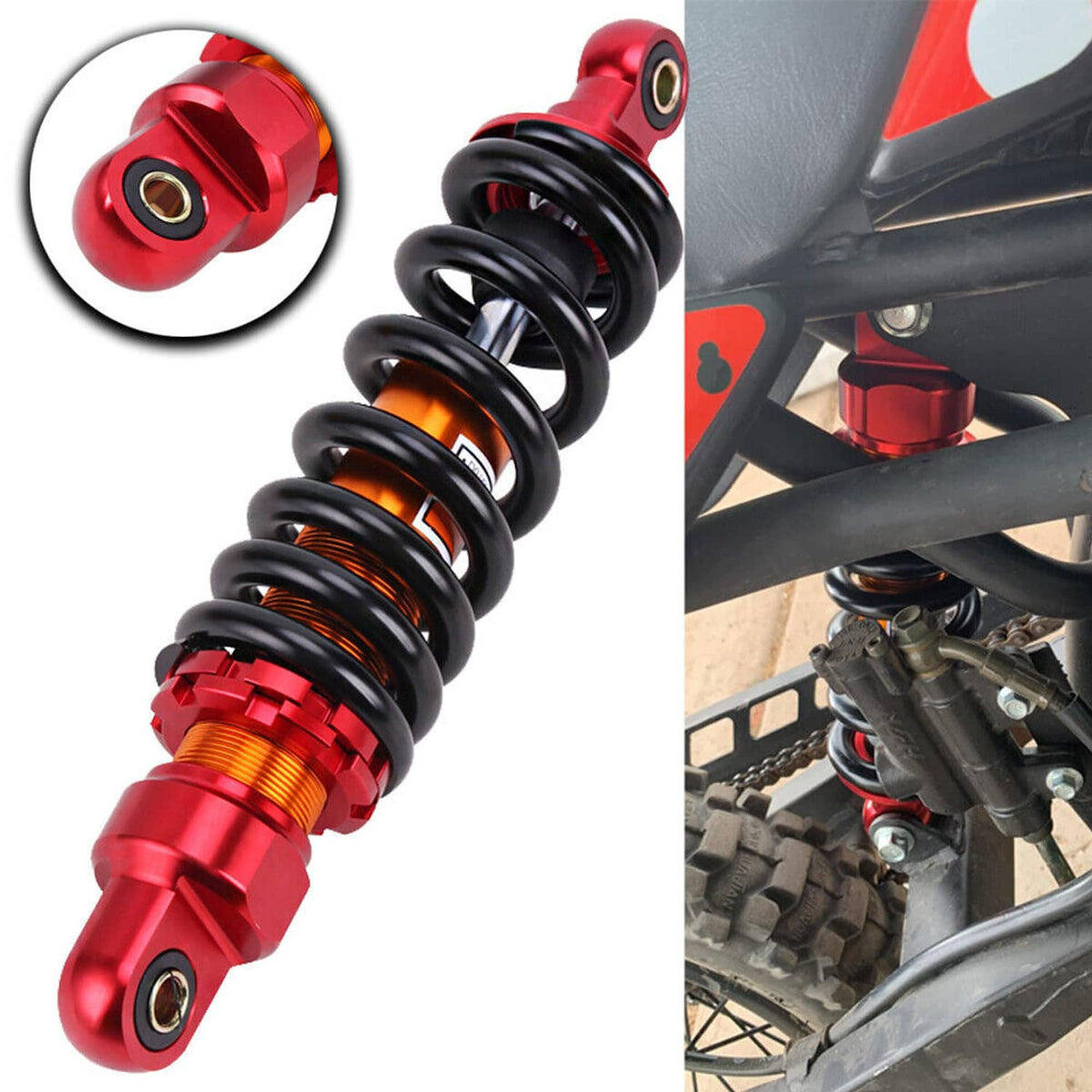 Solidspare Motorcycle Rear Shocks Absorbers Suspensions 11"  280mm for Harley Honda Yamaha