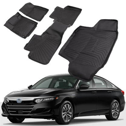 Solidspare All Weather TPE Floor Mats & Cargo Liner Set For 2018-2022 Honda Accord Sedan