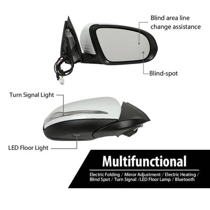 Solidspare Right Side Mirror Heated Blind Spot Fits For 2016-2021 GLC Class GLC300 Mercedes