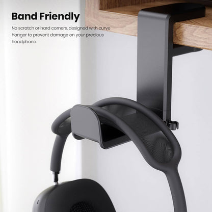 Solid Spare 360?? Gaming Headphone Hanger Display Stand Holder Hook Under Desk Headset Mount
