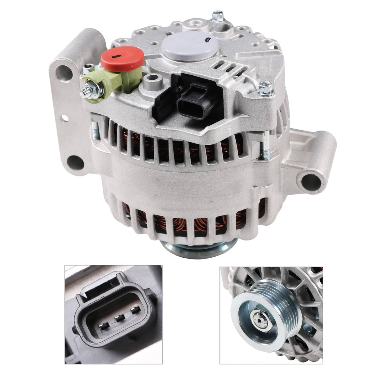 Solidspare New Alternator For 2005-2007 Ford Focus 2.0 2.3 L4 Automatic Transmission 8406N