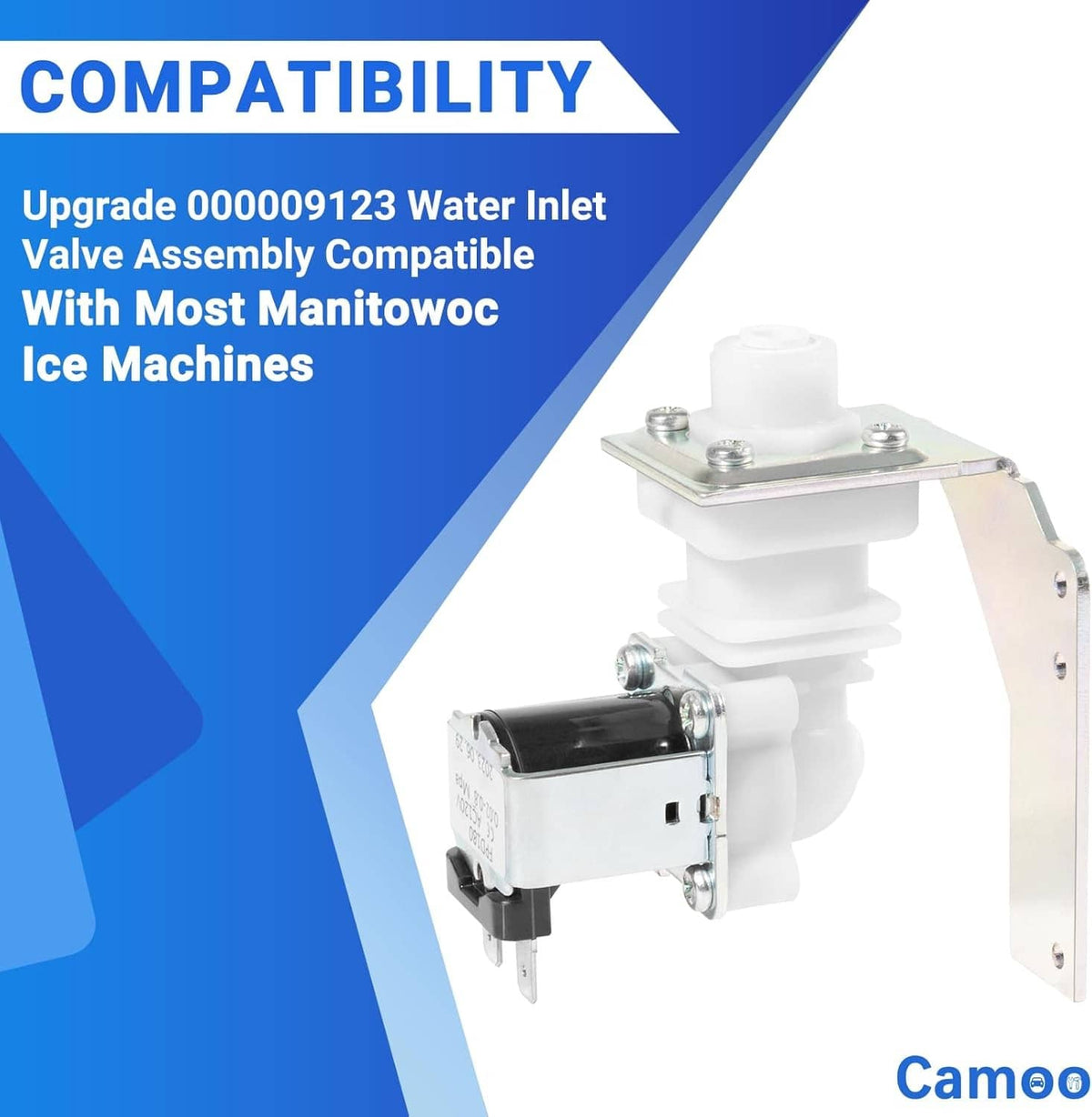 Solidspare 000009123 Water Inlet Valve Assembly 120V 60Hz 5W for Manitowoc Ice Machines