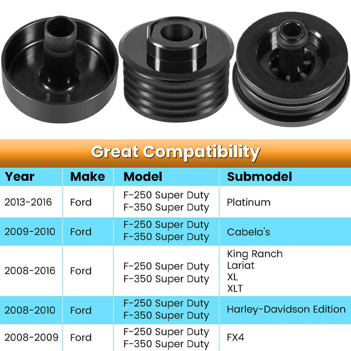 Solidspare New Body Mount Bushing Kit Silicone for 08-16 Ford F250 F350 Super Duty Crew Cab