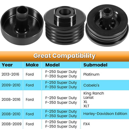 Solidspare New Body Mount Bushing Kit Silicone for 08-16 Ford F250 F350 Super Duty Crew Cab