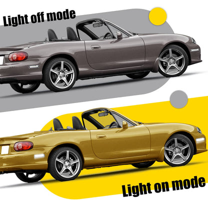 Solid Spare Clear Front + Rear LED Side Marker Light For Mazda Miata MX-5 1990-2005 4PCS NEW