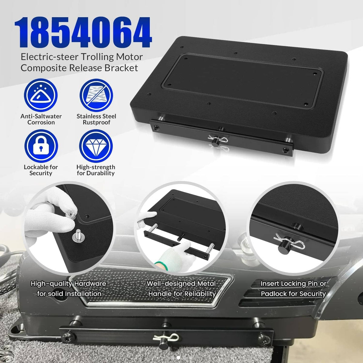 Solidspare 1854064 MKA-64 Quick Release Bracket fit for Ulterra, Terrova, PowerDrive, Black