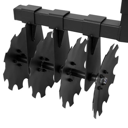 Solidspare 34" Disc Plow Harrow w/ 2-inch Receiver Hitch 8-blade disc For Tractor ATV UTV