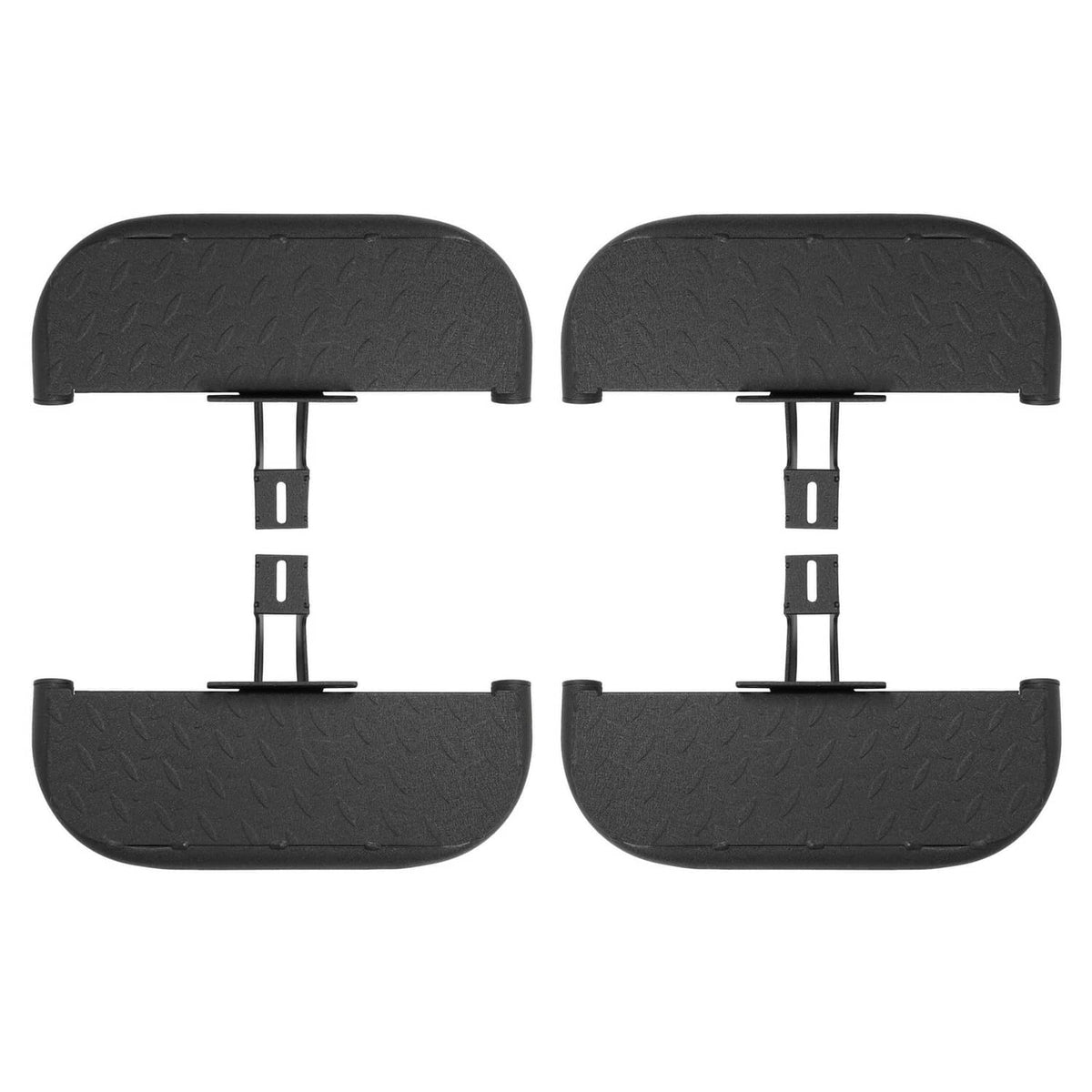 Solid Spare Side Hood Steps Kit For 07-18 Jeep Wrangler JK Unlimited JKU 4-Door Steel 4Pcs
