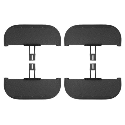 Solid Spare Side Hood Steps Kit For 07-18 Jeep Wrangler JK Unlimited JKU 4-Door Steel 4Pcs