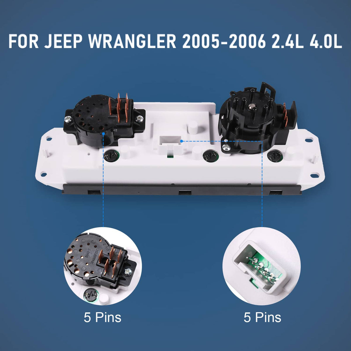 Solidspare For Jeep Wrangler AC 2005-2006 Heater Climate Control Unit 55056558AA 55056558AB