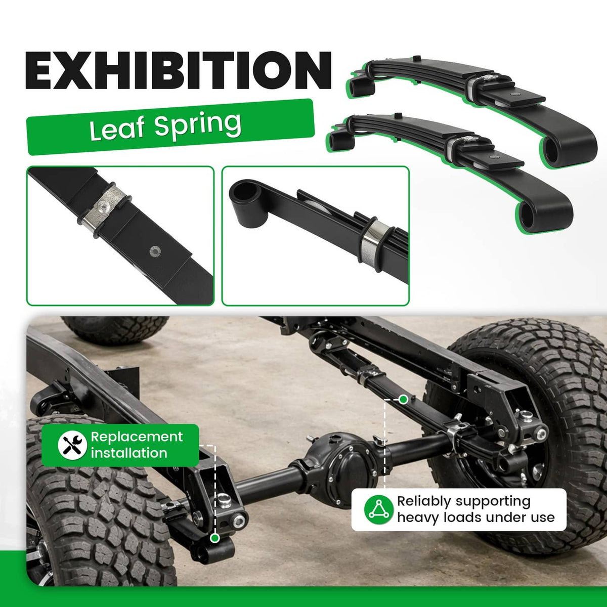 Solidspare 4 Leaf Rear Leaf Spring Kit For Club Car Precedent 2004+ Onward 2017+ #102509301