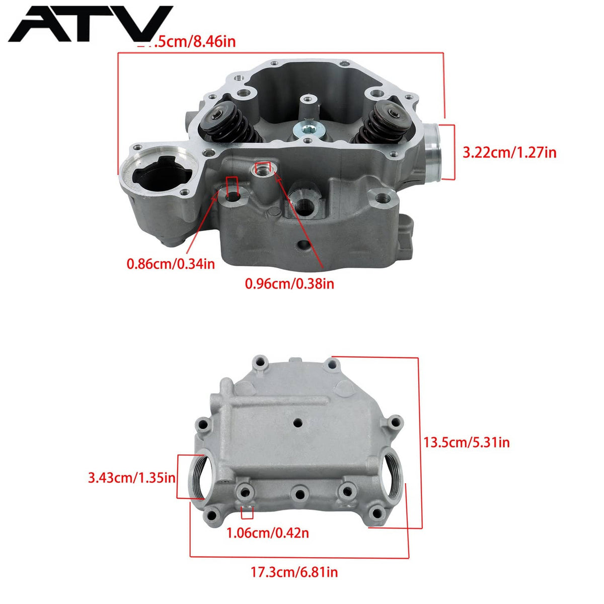 Solidspare ENGINE CYLINDER HEAD & COVER For HONDA TRX420TM TRX 420TM 420 RANCHER
