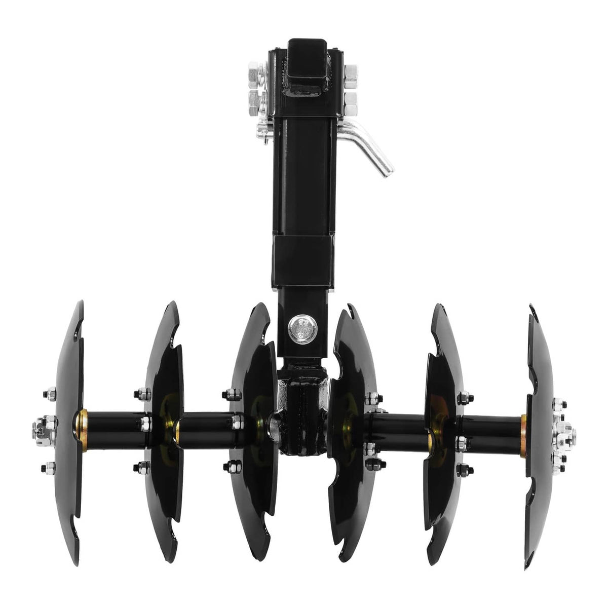 Solidspare 20" Notched Disc Harrow Plow Attachment for ATV UTV W/ 6 X Concave 2" Receiver