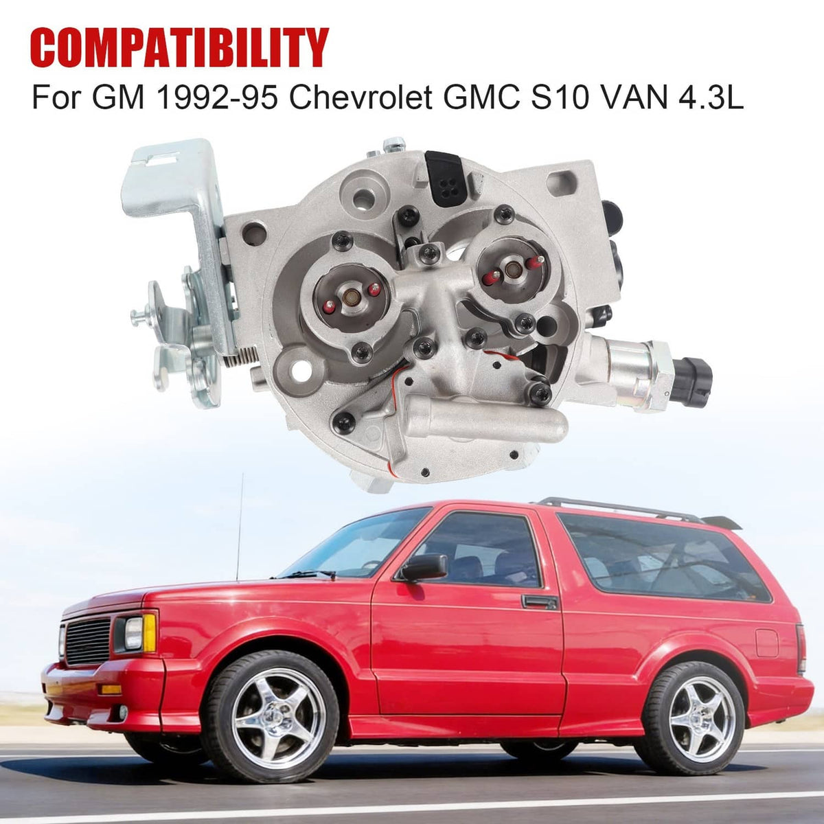 Solidspare Throttle Body TBI For 1992-1995 Chevrolet GMC S10 VAN 4.3L 17093047-46 17093121