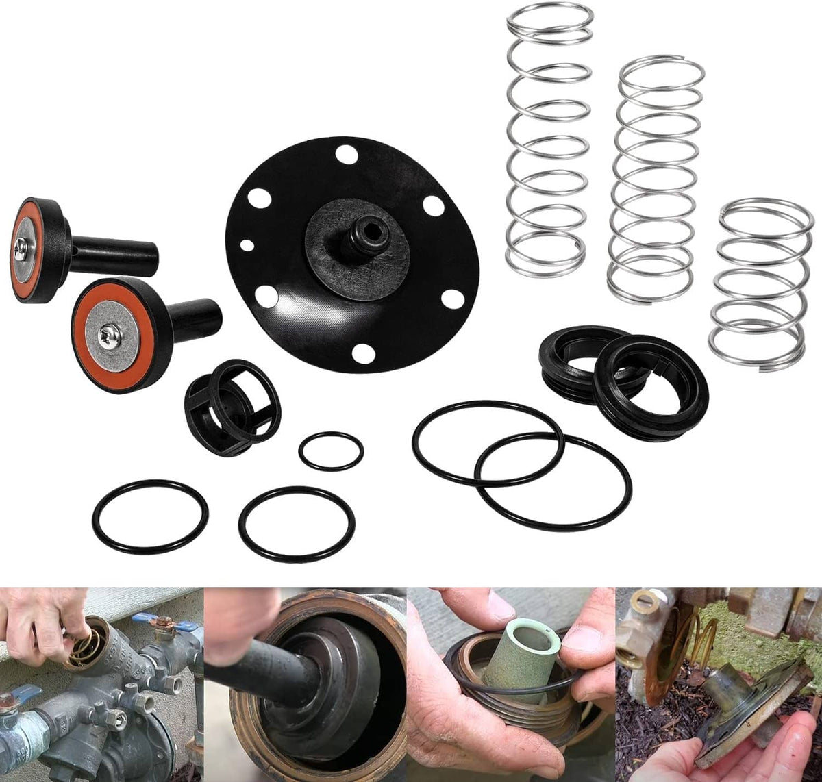 Solidspare 3/4"-1" Complete Repair Kit For Wilkins Backflow Preventer Zurn 975XL & 975XL2