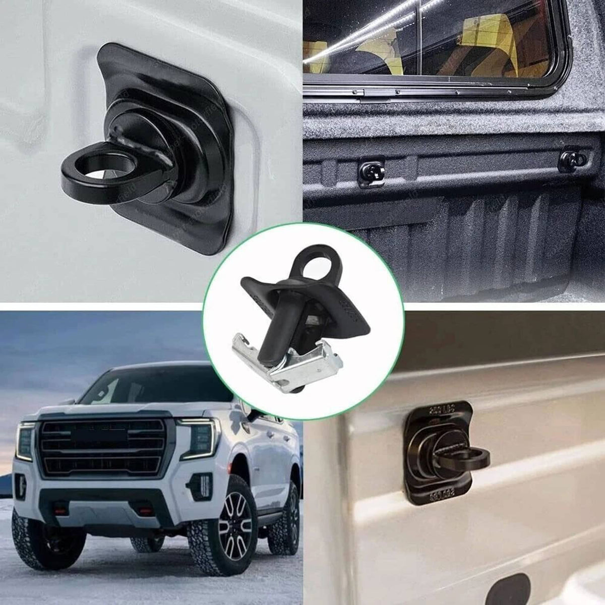 Solidspare Black Truck Bed Cargo Tie Down Loop Kit 23146899 For Sliverado Sierra Colorado
