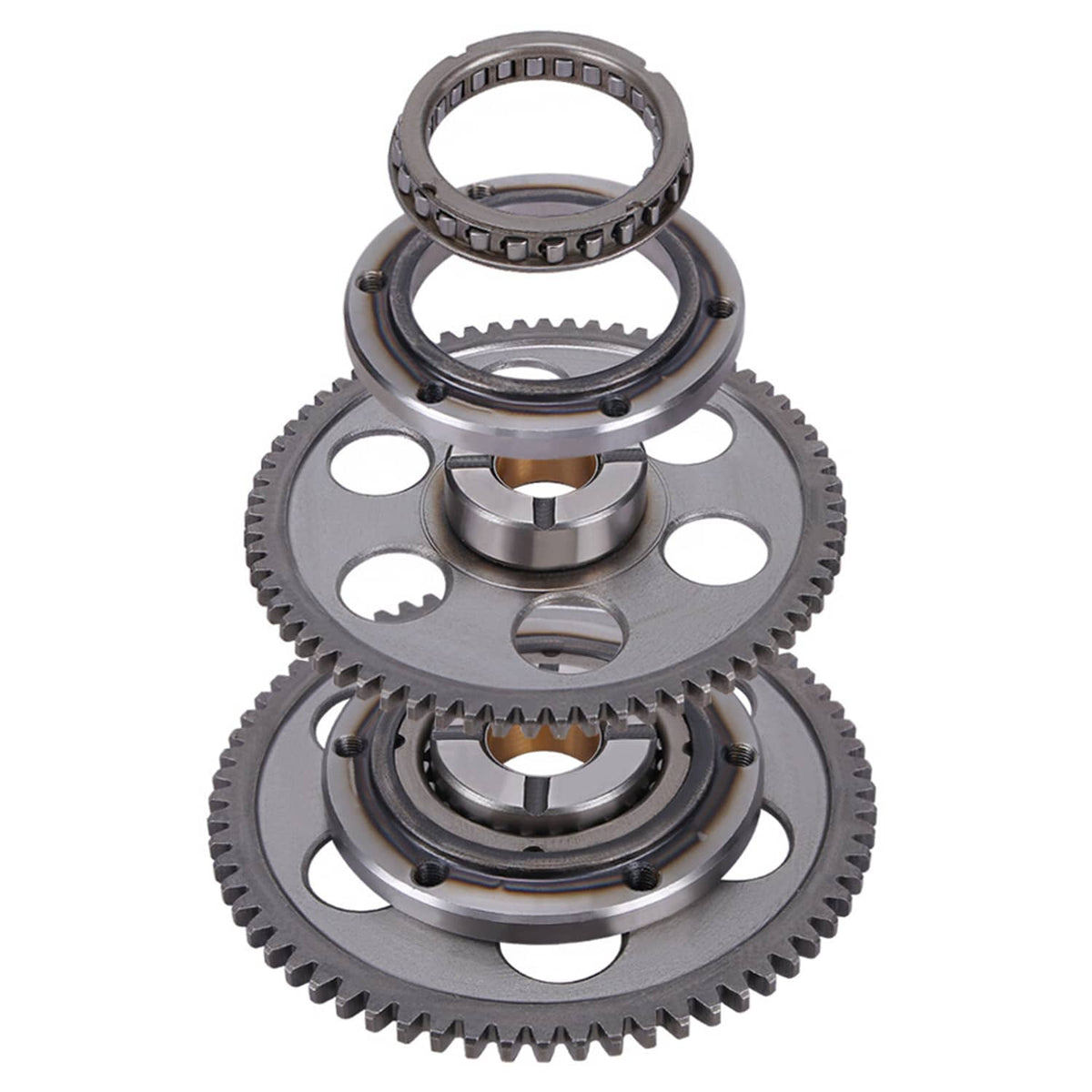 Solidspare Starter Clutch Gear Idler One-Way Gaske Kit for Yamaha Kodiak 400 YFM400 2002-06