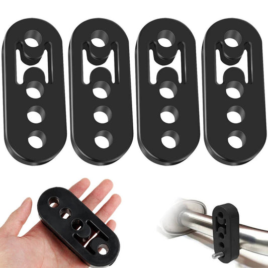 Solidspare 4Pcs Exhaust Hanger Rubber Adjustable Insulator Bushing Mount 4 Holes Universal