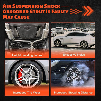 Solidspare Front Air Suspension Shock Struts w/ADS Set For Mercedes W166 X166 GL450 GLS550