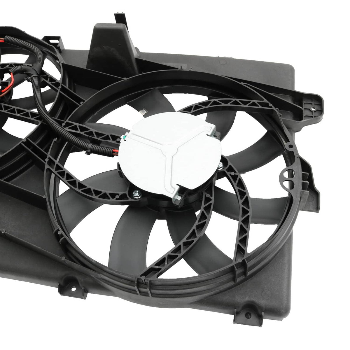 Solidspare FO3115177 Dual Radiator Condenser Cooling Fan Assembly For Ford Edge MKX Lincoln