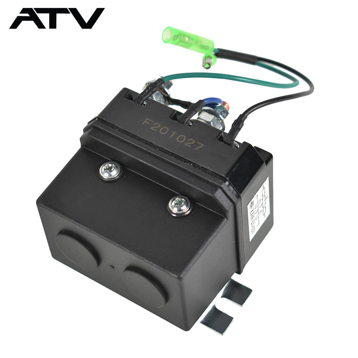 Solidspare 12V Solenoid Relay Contactor and Winch Rocker Thumb Switch Combo Set for ATV