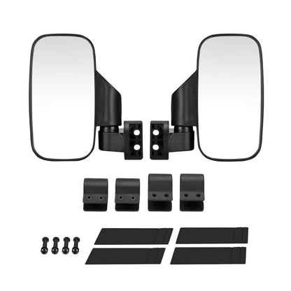 Solidspare For Kawasaki Mule 600 610 Mule SX Foldable UTV 1.75" - 2" Rearview Side Mirrors