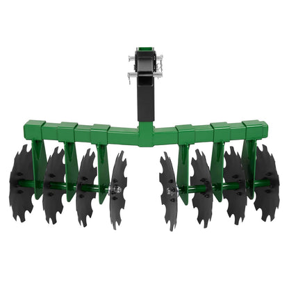 Solidspare Disc Harrow Plow 35" For ATVs UTVs Garden Tractors 2" Receiver Hitch W/ 8 Blades