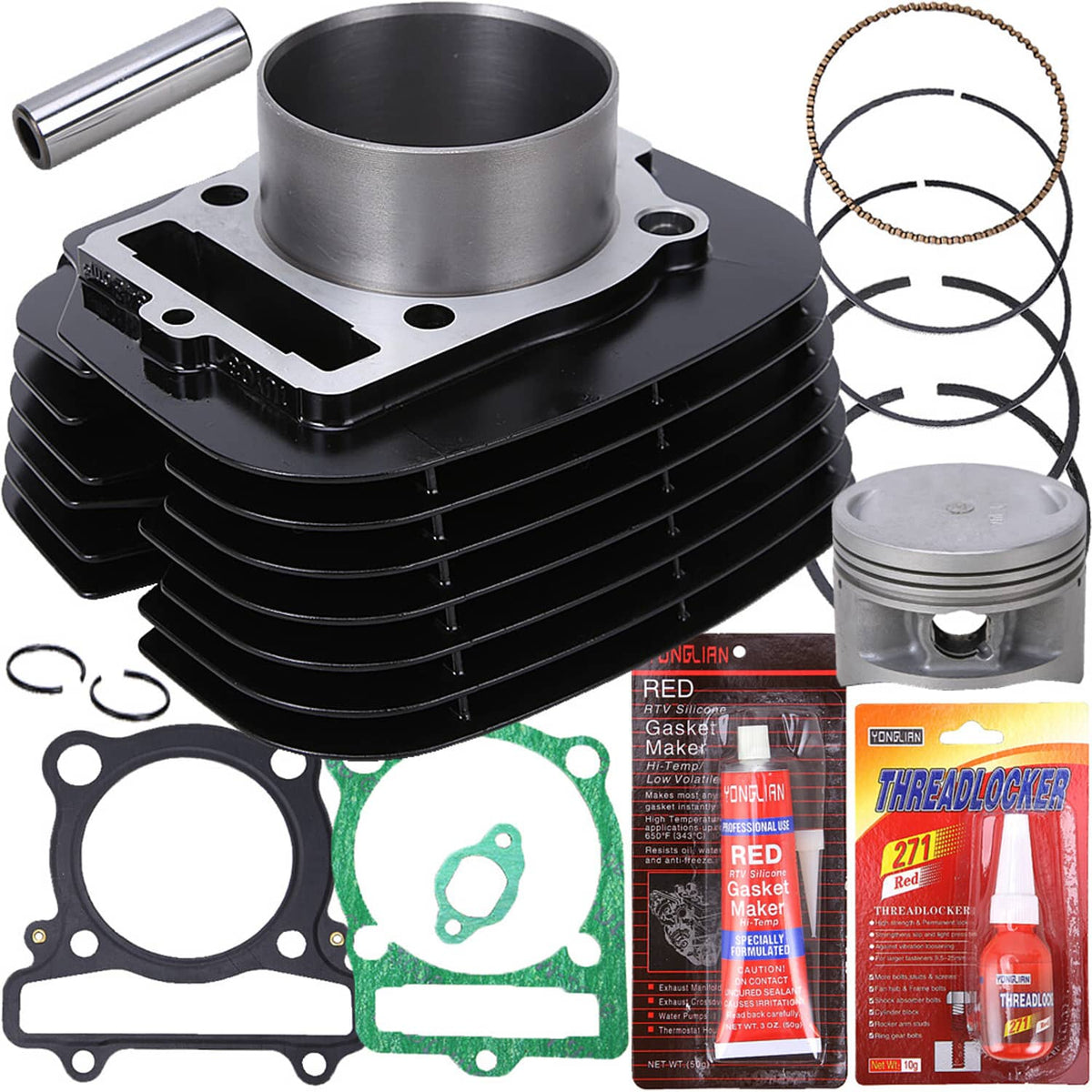 Solidspare Cylinder Piston Gasket Head Top End Kit for Yamaha Warrior 350 YFM350X 1987-2004