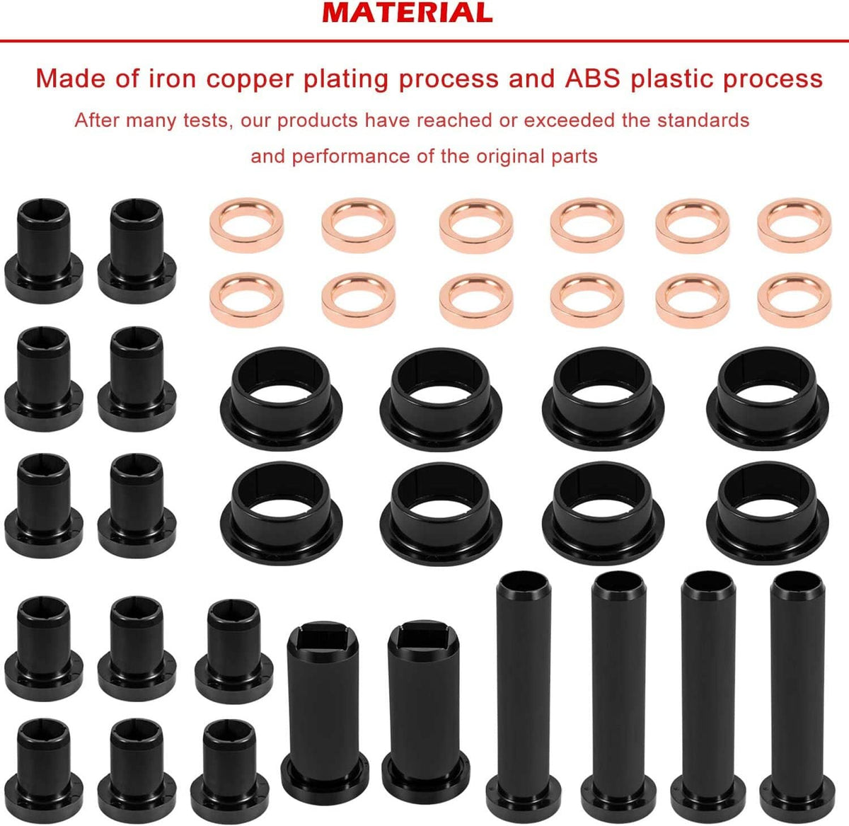 Solid Spare Rear Suspension A-Arm Bushing Kit for Polaris Sportsman 500 RSE 400 4x4 700