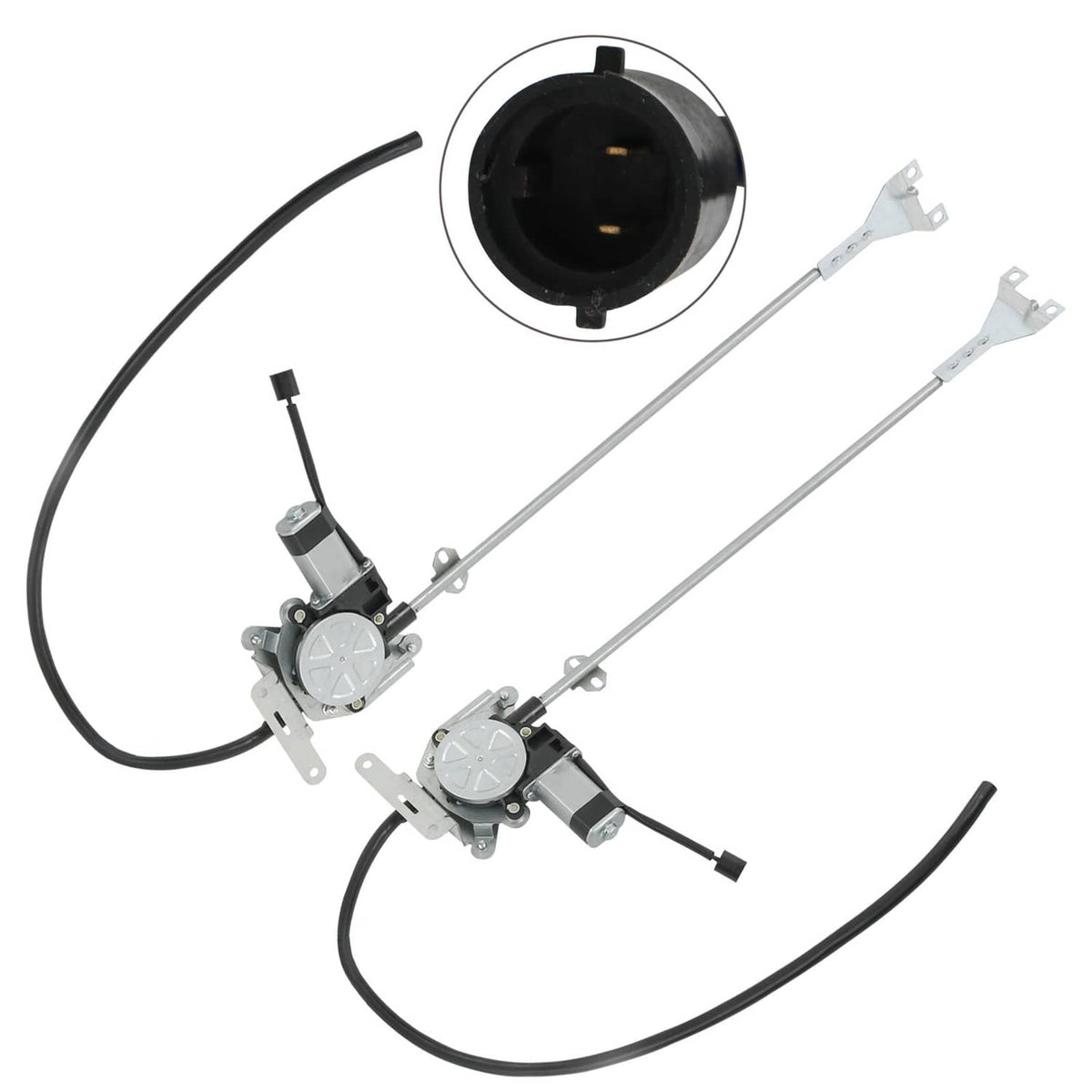 Solidspare Front LH RH Power Window Regulator Set For Freightliner Argosy 99-11 With Motor