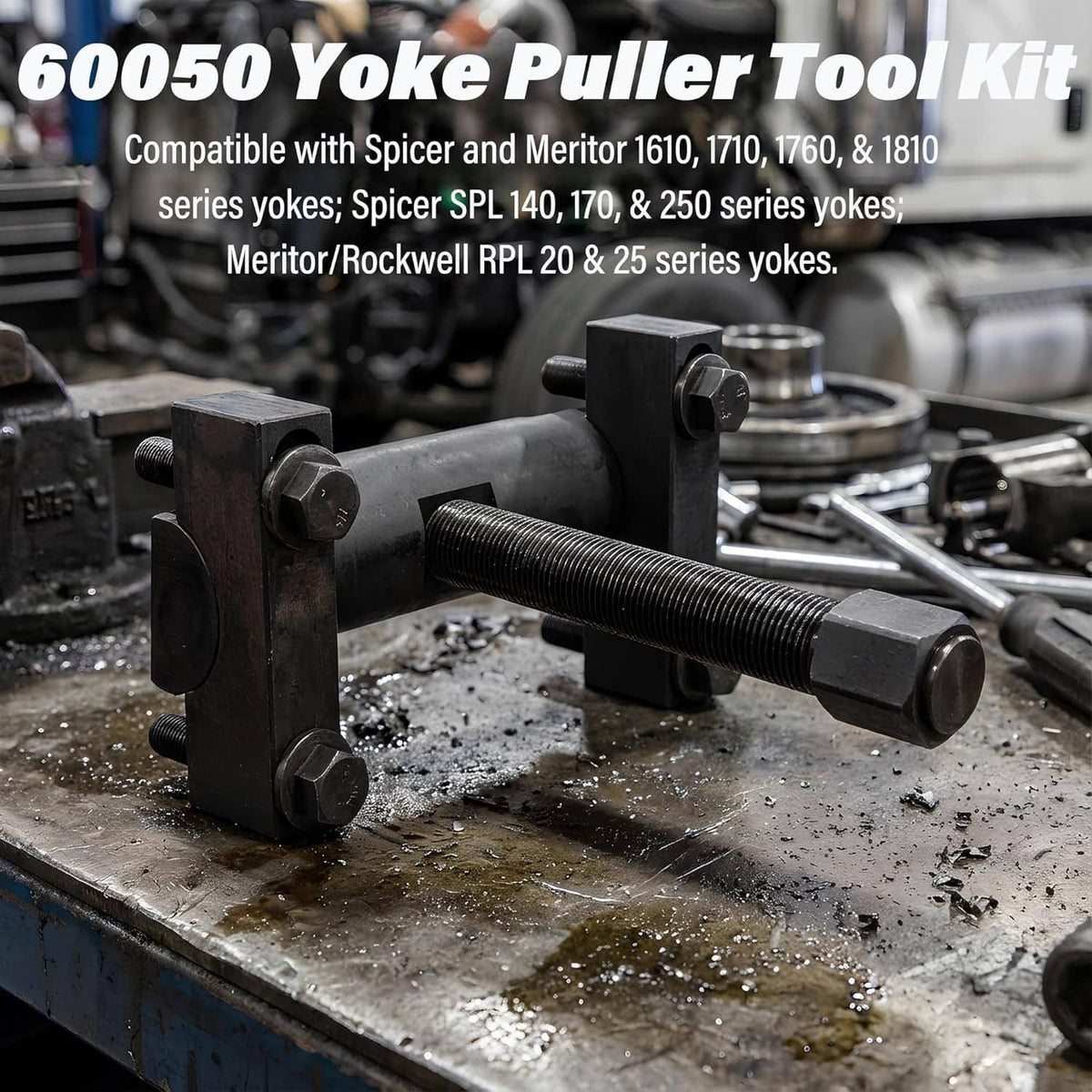 Solidspare 10803 Heavy Duty Yoke Puller Tool For Semi Trucks, Class 6-8 Trucks & Equipment