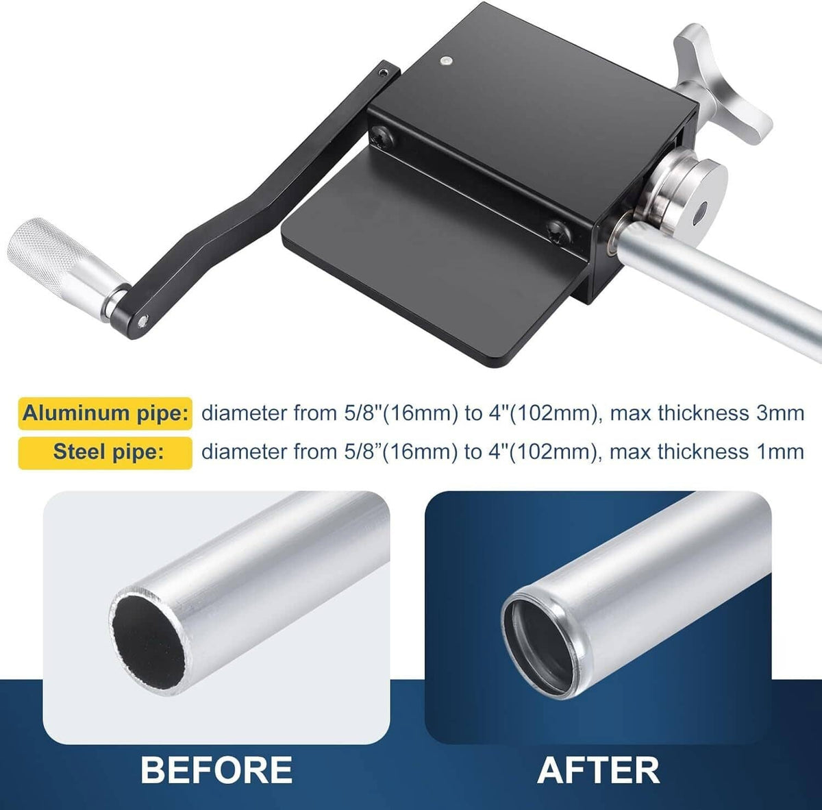Solidspare Tube Pipe Hose Bead Roller Intake Intercooler Piping Fits Clamps 5/8" DIY Tool