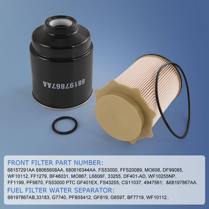Solidspare Diesel Fuel Filter Kit For 2013-2017 Dodge Ram 6.7L Cummins 2500 3500 4500 5500