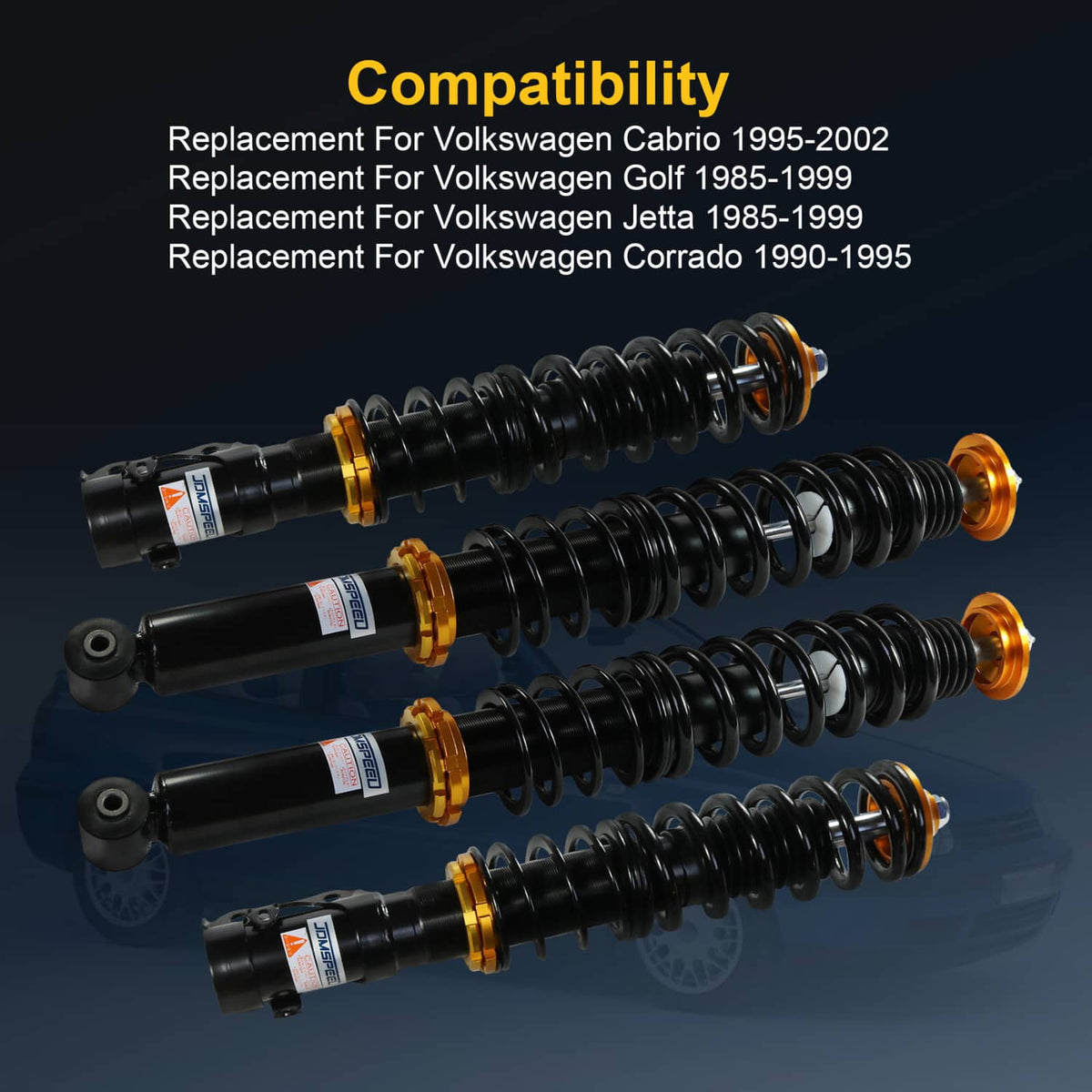 Solidspare Lowering Suspension Coilover Kit NEW For VW MK2 Vento / MK3 GOLF & JETTA Struts