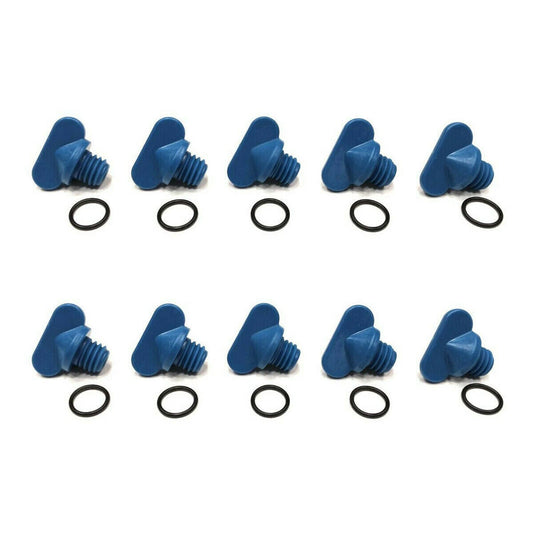 Solid Spare Mercruiser Manifold and Block Drain Blue Plug Kit 8M2000874 22-806608Q01 10X