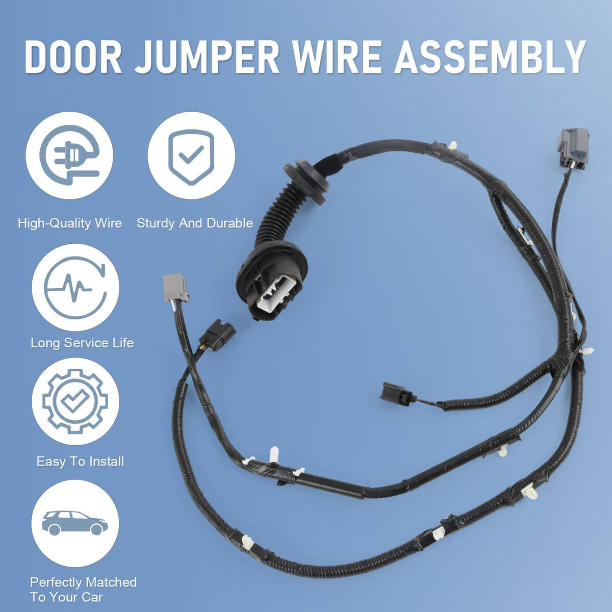 Solidspare Wire Harness LH Driver Side For 09-14 Ford F150 Crew Cab REAR Door Jumper