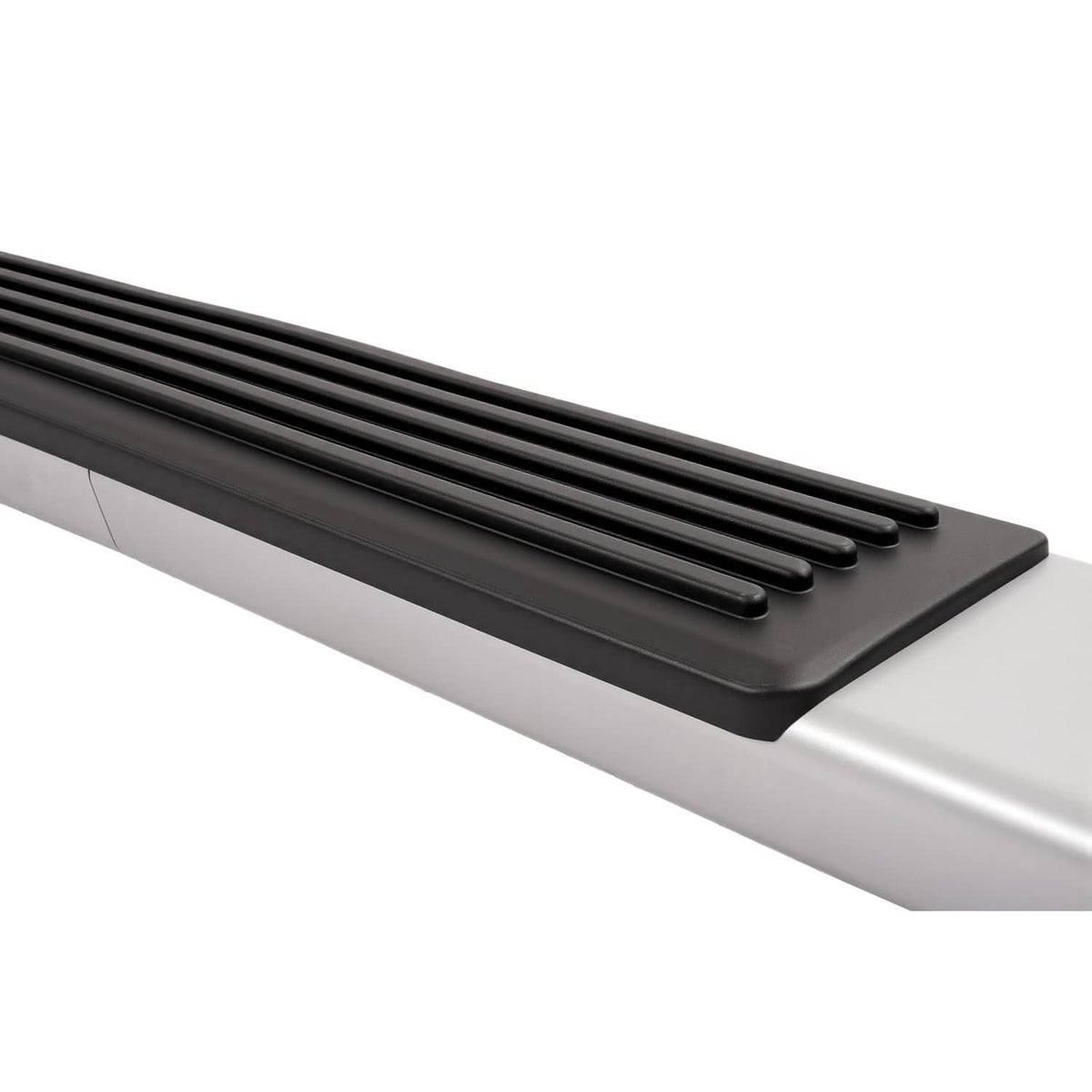 Solid Spare Side Step Bar Running Boards Silver+Black For 19-25 Silverado Sierra Regular Cab