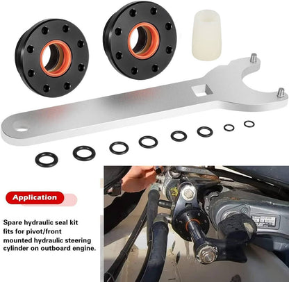Solidspare Front Mount Hydraulic Steering Cylinder Seal Kit for SeaStar HC5345 HS5157
